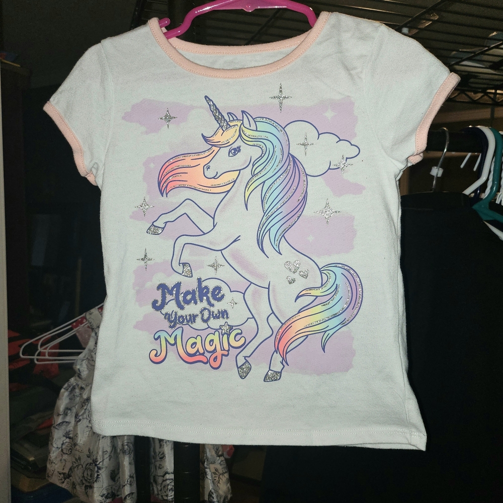 Garanimals Unicorn Magic T-Shirt - White & Pink, Size 4